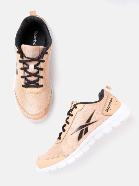 

Reebok Women Orange Woven Design Revolution Vector Training Shoes