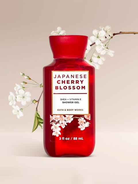 

Bath & Body Works Japanese Cherry Blossom Travel Size Shower Gel 88 ml, Red
