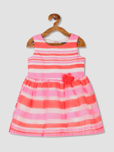 

The Childrens Place Girls Red Striped Fit and Flare Dress