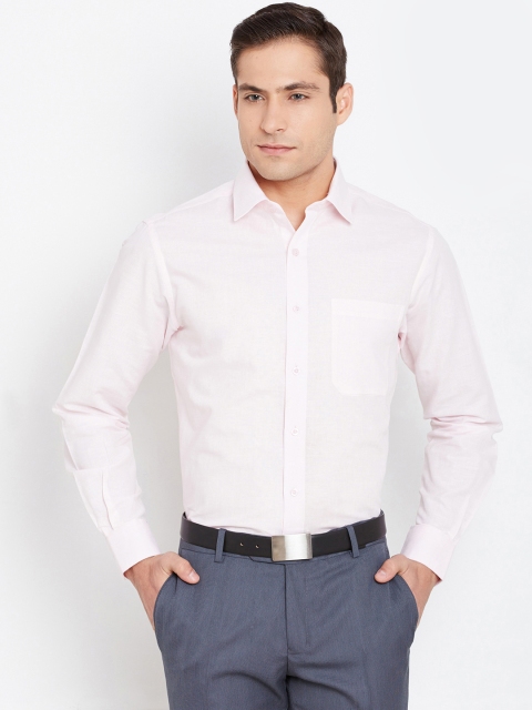 

John Players Pink Linen Blend Slim Semiformal Shirt