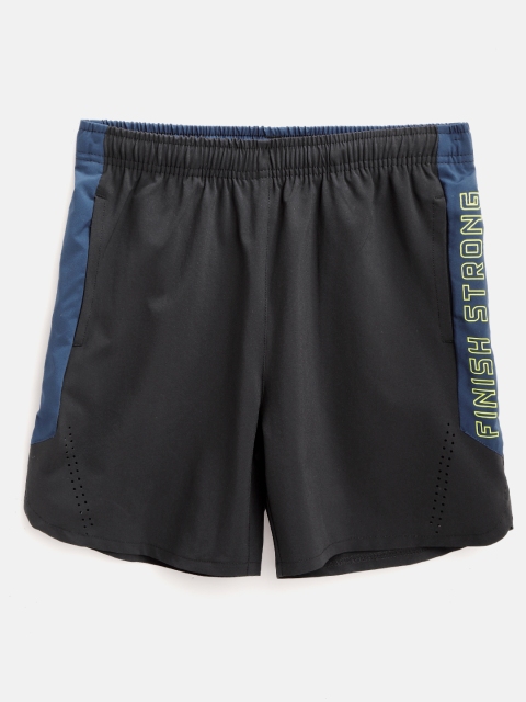 

HRX By Hrithik Roshan U-17 Boys Jet Black Rapid-Dry Antimicrobial Active Shorts