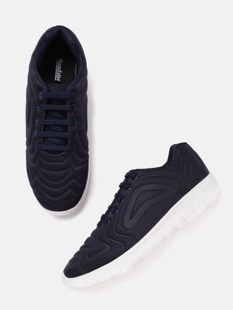 

Roadster Women Navy Blue Textured Sneakers