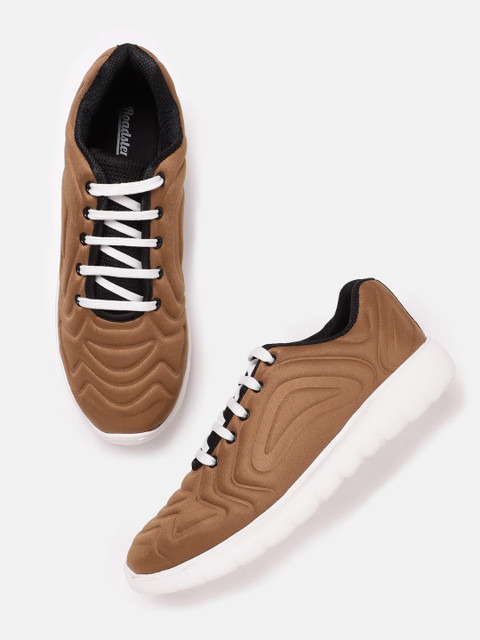 

The Roadster Lifestyle Co Women Tan Brown Textured Sneakers