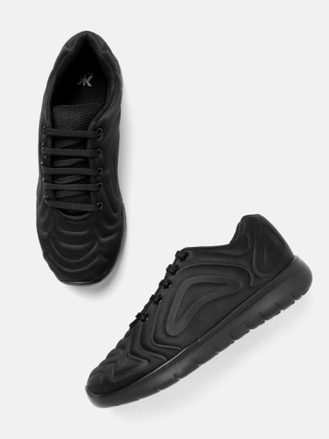 

Kook N Keech Women Black Textured Sneakers