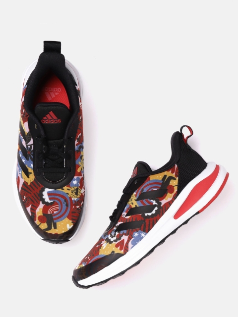 

ADIDAS Kids Black & Red Graphic Print FortaRun Training Shoes