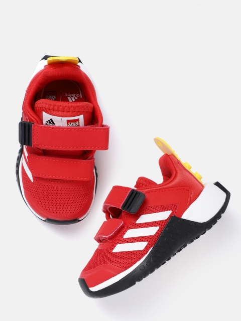 

ADIDAS Kids Red Sustainable Primegreen Lego Sport CF I Woven Design Running Shoes