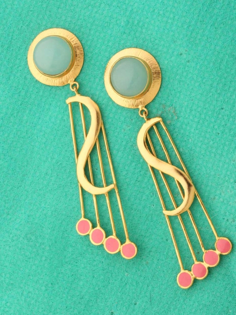 

Voylla Music Inspired Gold-Plated Drop Earrings