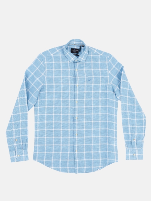 

Blackberrys Men Blue Slim Fit Checked Casual Shirt