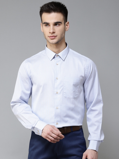 

Blackberrys Men Lavender Slim Fit Pure Cotton Self Design Formal Shirt