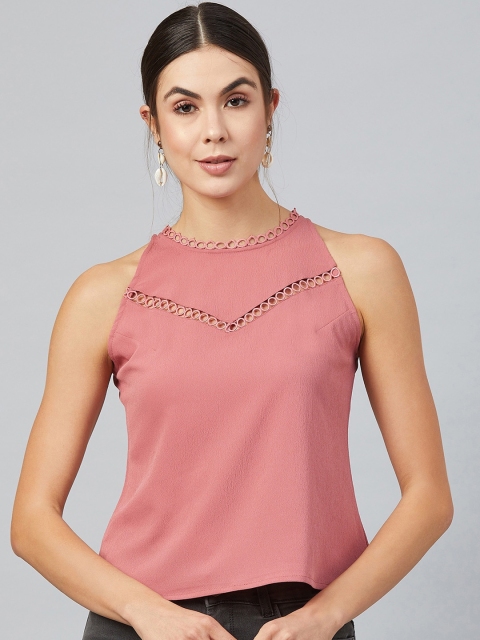 

RARE Women Peach-Coloured Solid Top