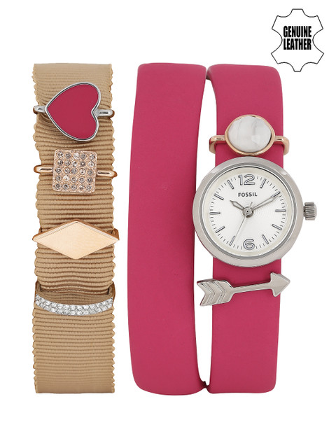

Fossil Women White Dial Watch ES3964SET