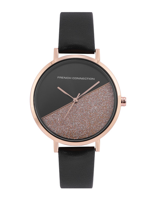 

French Connection Women Black & Pink Analogue Watch FCN0008A-R