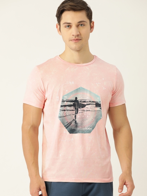 

Sweet Dreams Men Pink & Blue Printed Lounge T-shirt