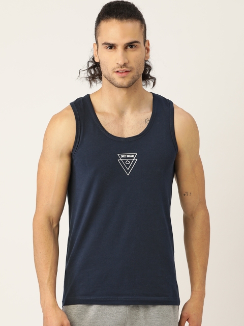 

Sweet Dreams Men Navy Blue Solid Lounge T-shirt