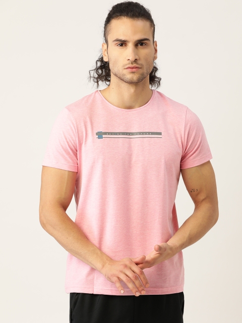 

Sweet Dreams Men Pink Melange Pure Cotton Solid Lounge T-shirt