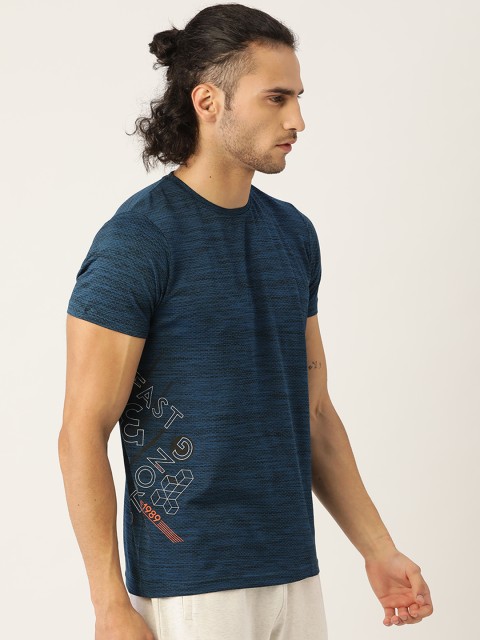 

Sweet Dreams Men Navy Blue Self Design Round Neck T-shirt