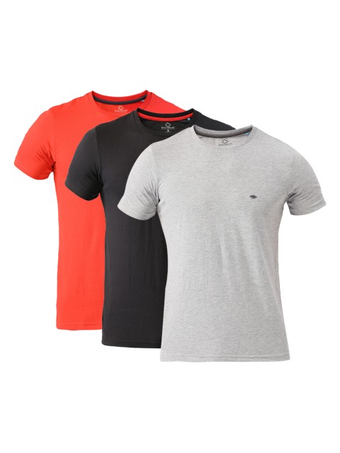 

Sweet Dreams Men Pack of 3 Solid Round Neck Lounge T-Shirts, Grey