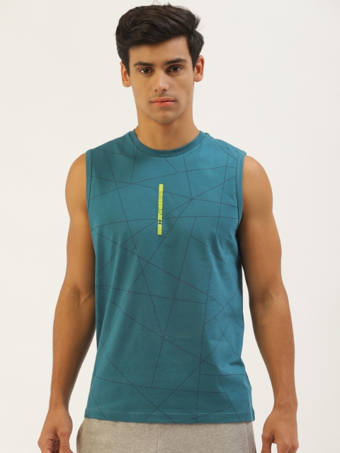 

Sweet Dreams Men Teal Blue Printed Lounge T-shirt