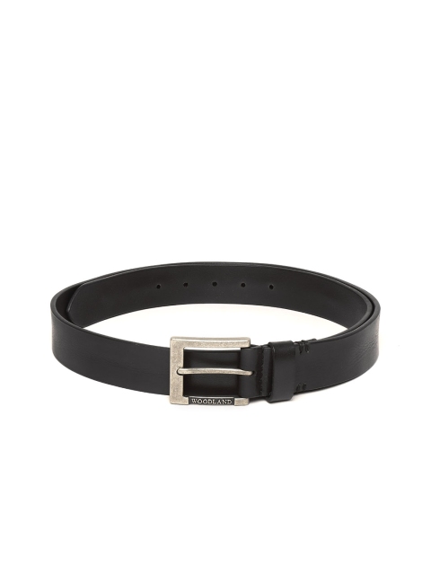 

Woodland Men Black Solid Belt