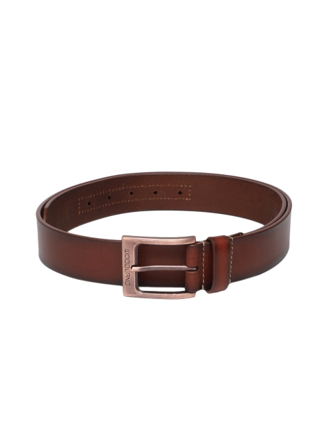 

Woodland Men Brown Solid Leather Belt