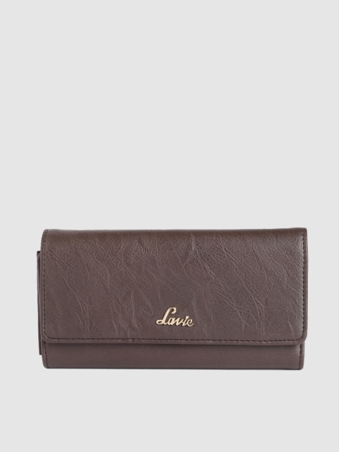

Lavie Women Brown Solid ANDRE LW TF ZIP 5 Three Fold Wallet