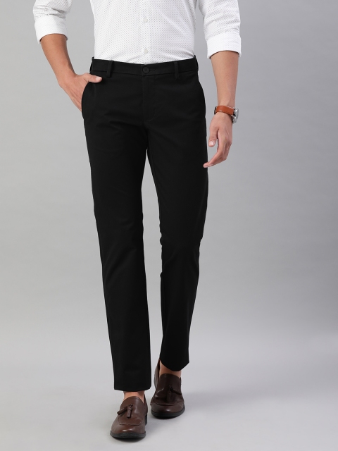 

Allen Solly Sport Men Black Smart Slim Fit Solid Regular Smart Casual Trousers