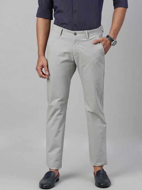 

Allen Solly Men Grey Smart Slim Fit Solid Smart Casual Chinos