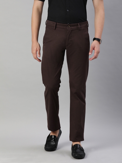 

Allen Solly Sport Men Coffee Brown Smart Slim Fit Solid Regular Smart Casual Trousers