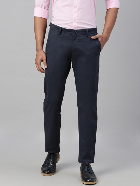 

Allen Solly Men Navy Blue Smart Slim Fit Solid Chinos