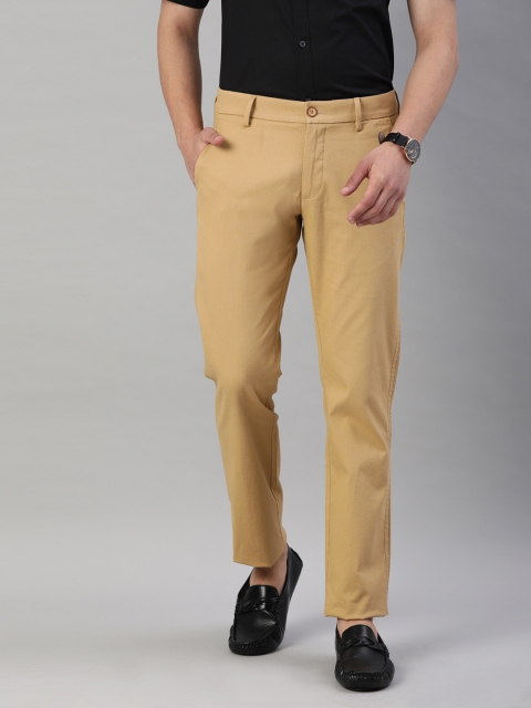 

Allen Solly Sport Men Khaki Smart Slim Fit Solid Regular Smart Casual Trousers