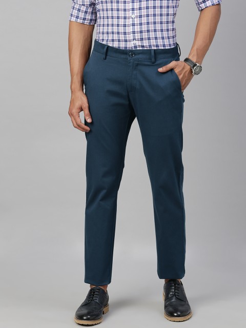 

Allen Solly Men Navy Blue Slim Fit Solid Regular Trousers