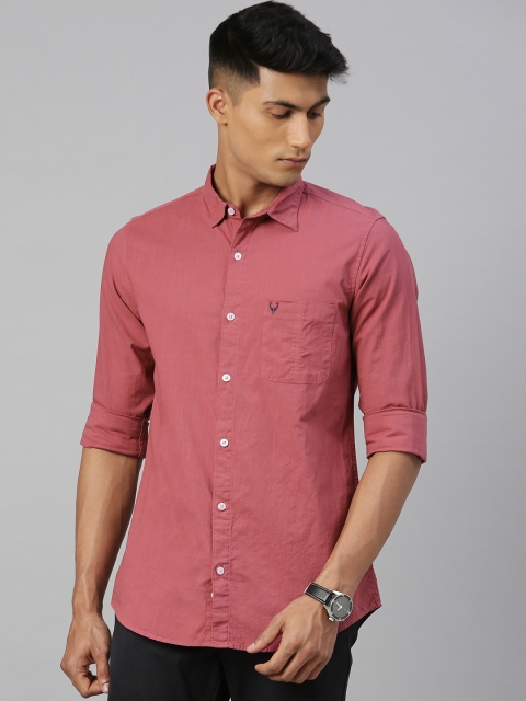

Allen Solly Men Magenta Slim Fit Solid Casual Shirt