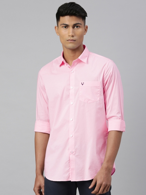 

Allen Solly Men Pink Modern Fit Solid Casual Shirt
