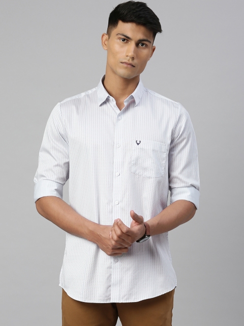 

Allen Solly Men White & Red Modern Fit Geometric Printed Casual Shirt