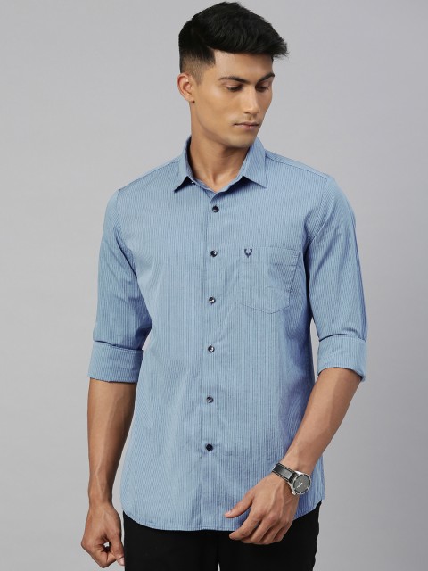

Allen Solly Men Blue Modern Fit Striped Casual Shirt
