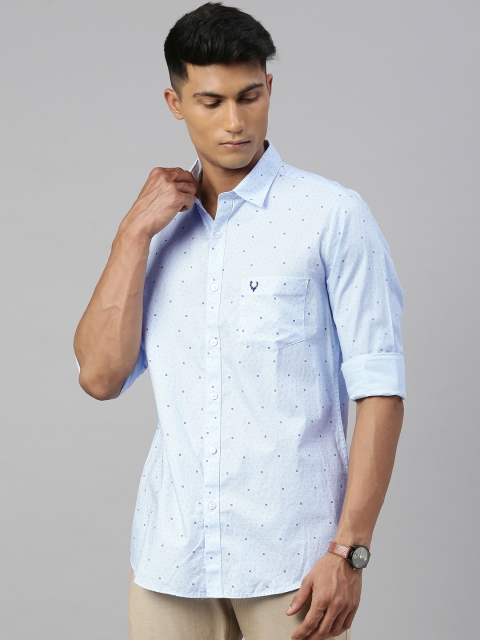 

Allen Solly Men Blue Modern Fit Geometric Printed Casual Shirt