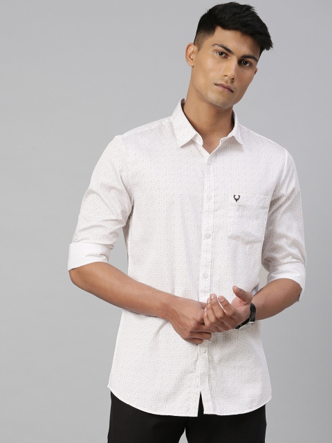 

Allen Solly Men White & Blue Modern Fit Geometric Printed Casual Shirt