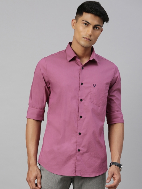 

Allen Solly Men Purple Modern Slim Fit Solid Casual Shirt