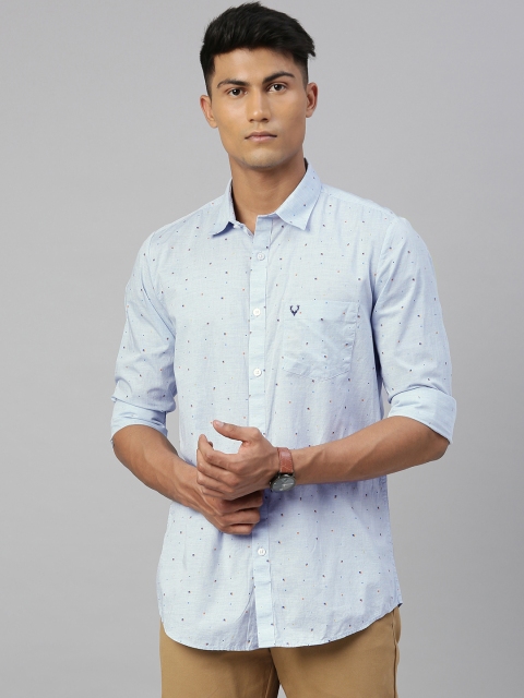

Allen Solly Men Blue Modern Fit Micro Ditsy Printed Casual Shirt