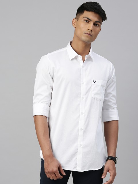 

Allen Solly Men White Modern Fit Self Design Casual Shirt