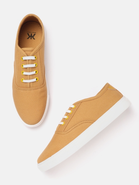 

Kook N Keech Women Mustard Brown Solid Sneakers