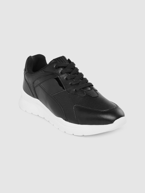 

The Roadster Lifestyle Co Women Black Textured Sneakers