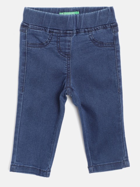 United Colors of Benetton Girls Navy Blue Solid Low Rise Skinny Fit Jeggings