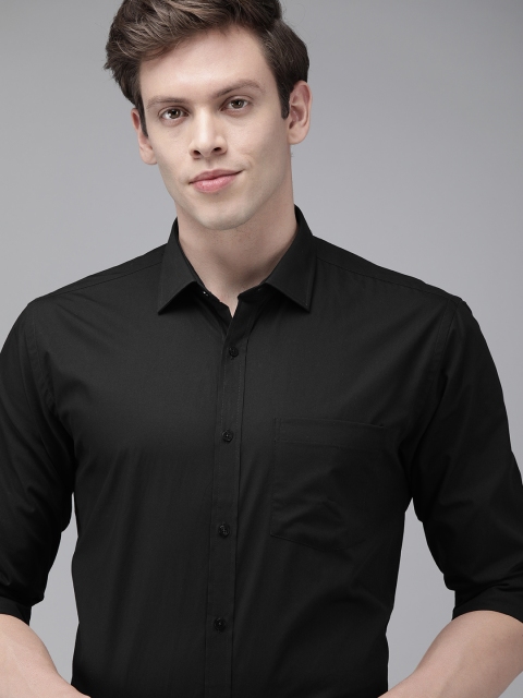 

Park Avenue Men Black Slim Fit Solid Formal Shirt