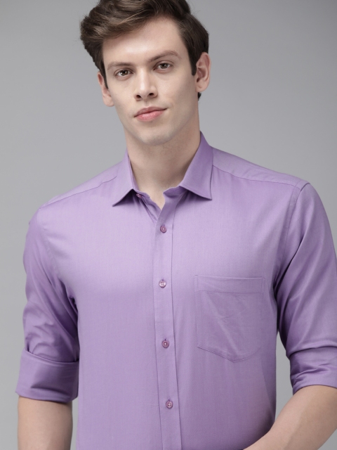 

Park Avenue Men Lavender Regular Fit Self Design Pure Cotton Formal Shirt