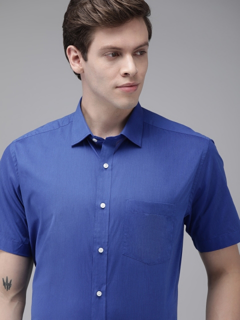 

Park Avenue Men Blue Pure Cotton Regular Fit Solid Formal Shirt