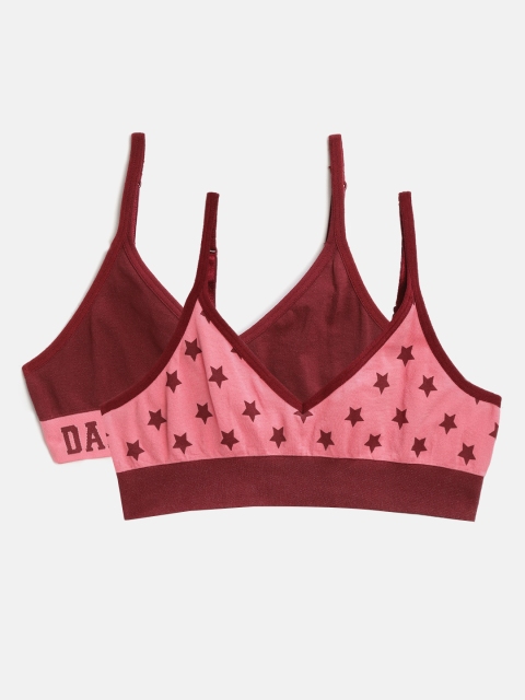 

Marks & Spencer Girls Pack of 2 Beginners Bras T713435S, Burgundy