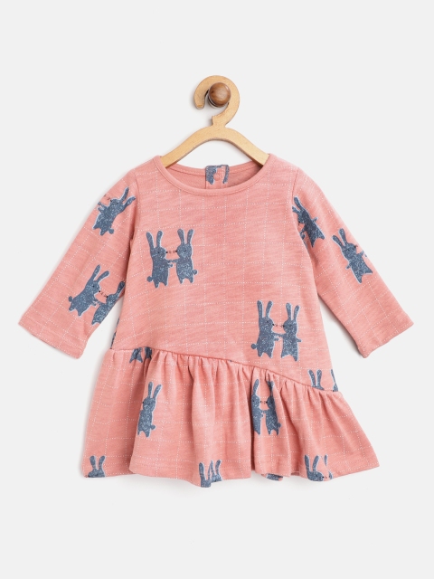 

Marks & Spencer Infant Girls Pink & Blue Bunny Print Pure Cotton Drop-Waist Dress