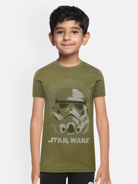 

Marks & Spencer Boys Olive Green Pure Cotton Star Wars Print Round Neck T-shirt