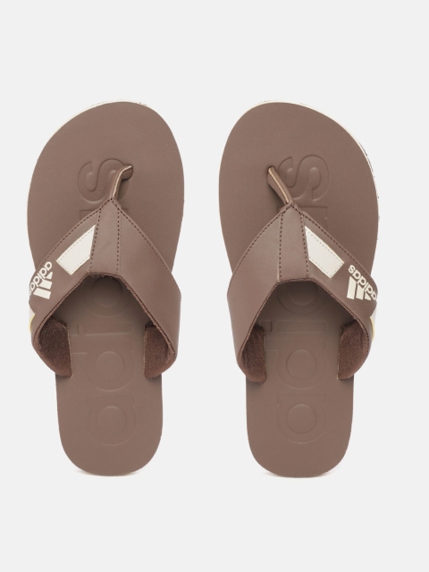 

ADIDAS Men Coffee Brown & Beige SLALON Solid Thong Flip-Flops